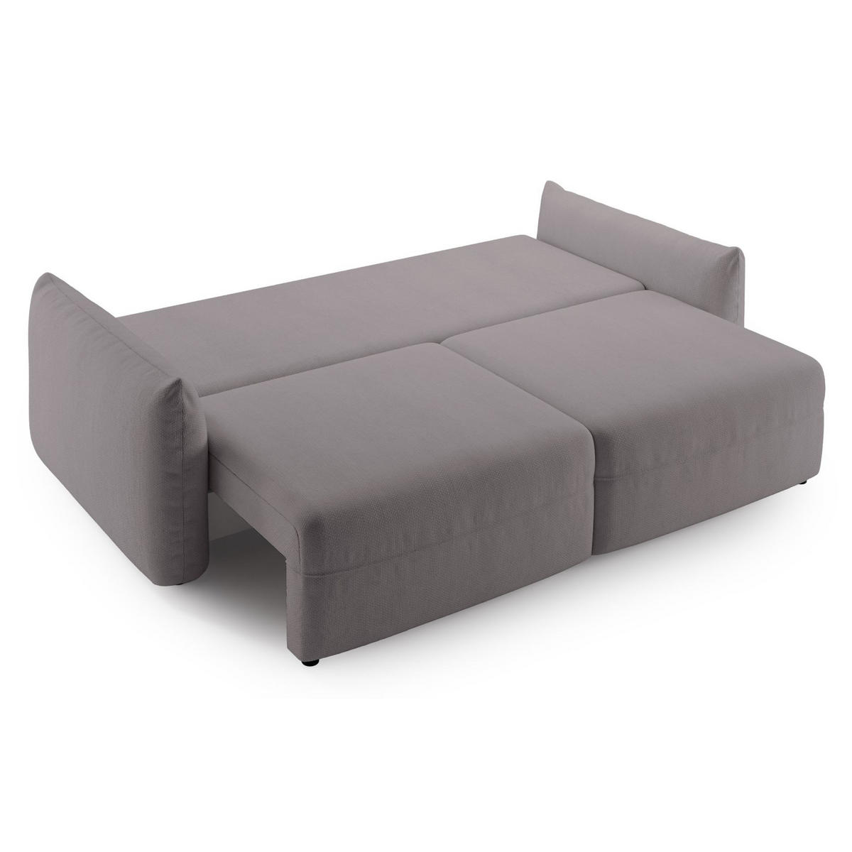 SCHLAFSOFA Theolla Greige - Taupe/Schwarz, Textil/Metall (248/97/111cm) - Selsey