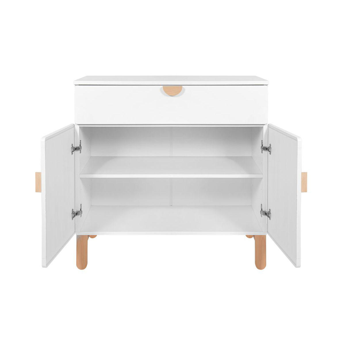 POKOJ PRO MIMINKO 2DÍLNÝ Laurie Bílá a dřevo - bílá, kompozitní dřevo (123.5/90/64cm) - Petits-meubles