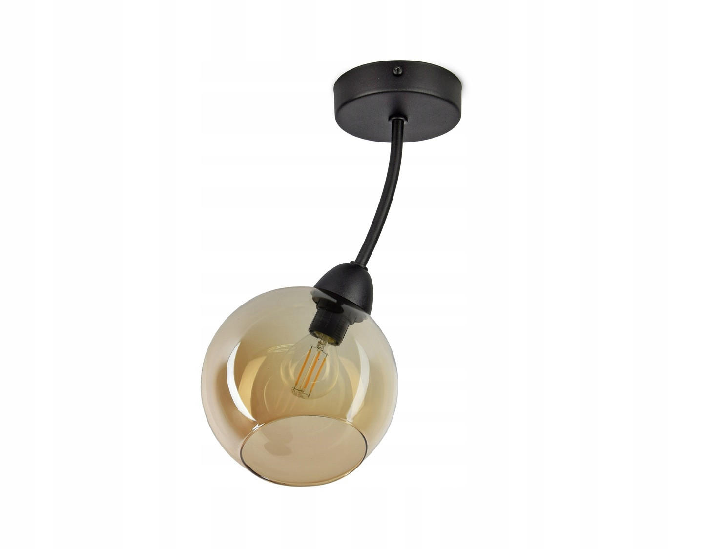 DECKENLEUCHTE Kogel - Transparent/Schwarz, Glas/Metall (15/15/33cm) - kiki design