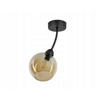DECKENLEUCHTE Kogel - Transparent/Schwarz, Glas/Metall (15/15/33cm) - kiki design