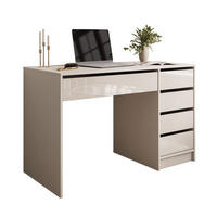 SCHREIBTISCH MADA GLOSS mit Schubladen - Kaschmir, Holzwerkstoff (55/120/75cm) - Lookway