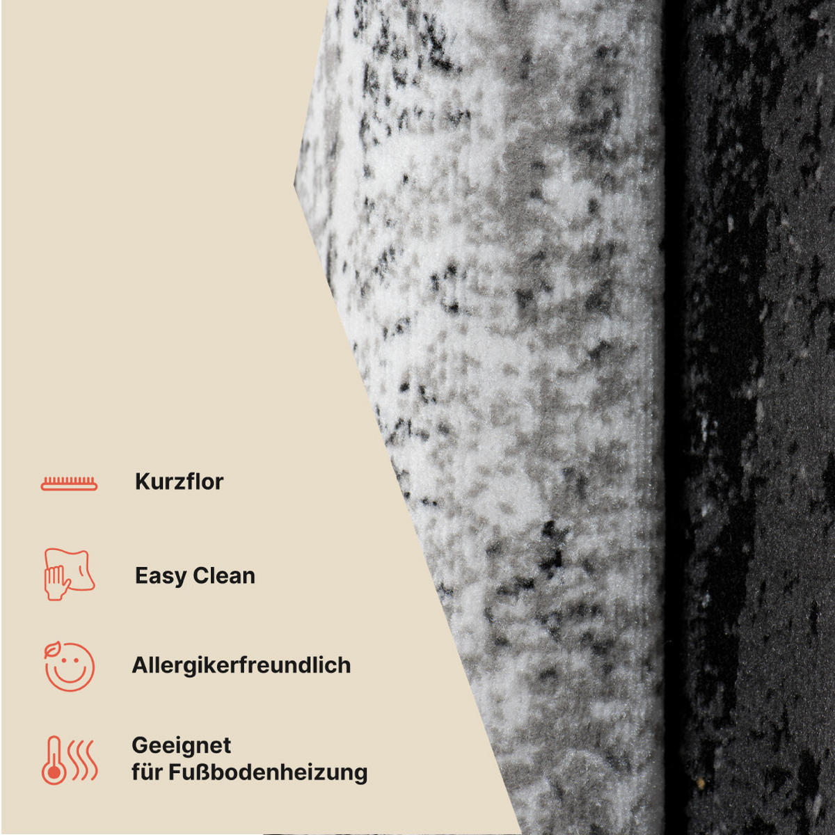 TEPPICH MAYA Creme Verwischt Streifen Meliert 300/400 cm - Creme, Textil (300/400cm) - Tapiso
