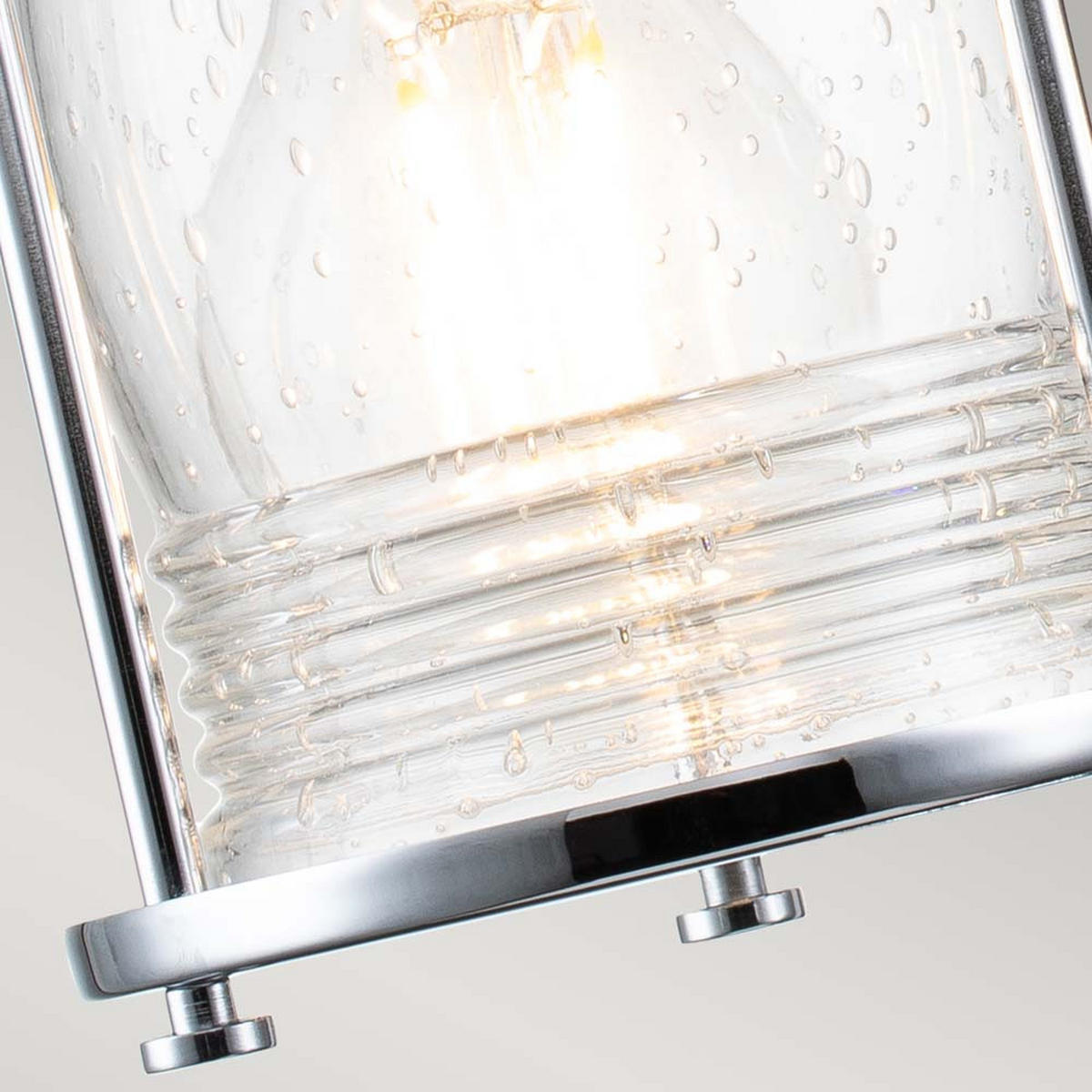 WANDLEUCHTE Ashland Bay Silber Glas - Silberfarben, Glas (36.2/20.6/16.6cm) - Elstead Lightning