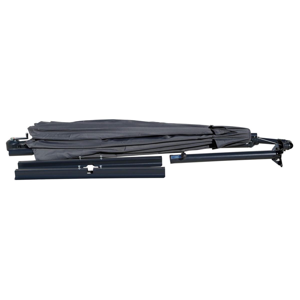 AMPELSCHIRM Grau 300/300/245 cm - Grau, Metall (300/300cm) - Mobili Rebecca