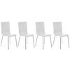 BESUCHERSTUHL 4er Set Holz weiß - Weiß, Holz/Metall (43/87/47cm) - CLP