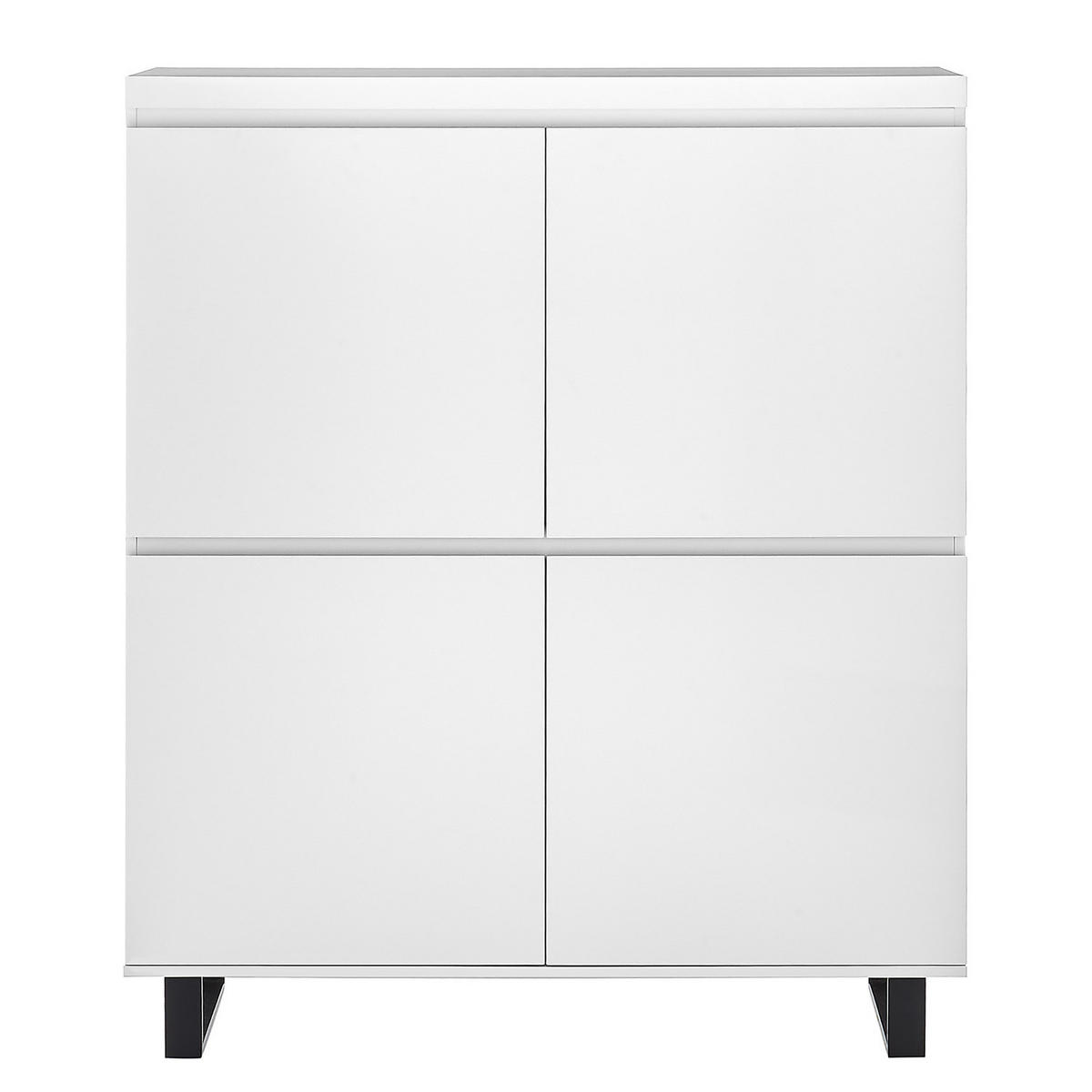 HIGHBOARD - Weiß - Weiß, Holzwerkstoff/Metall (111/130/40cm) - home24