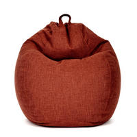 SITZSACK Indoor "Home Linen" - 300 Liter - Rot, Textil (100/120/50cm) - Green Bean