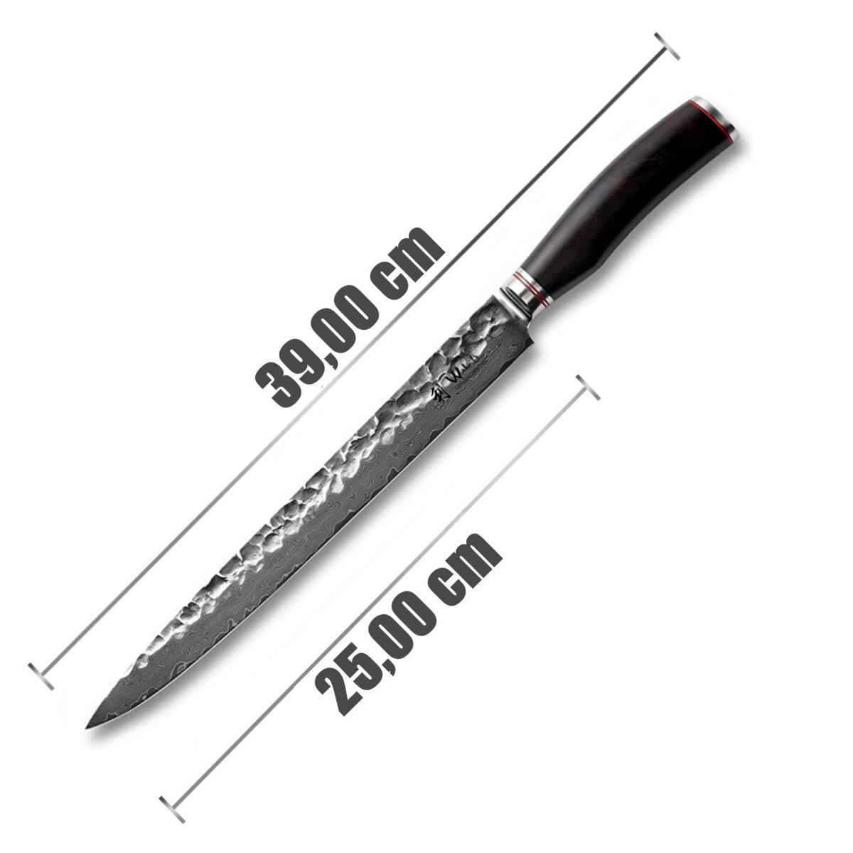 SASHIMIMESSER 25 cm - Schwarz, Holz/Metall (39cm) - Wakoli