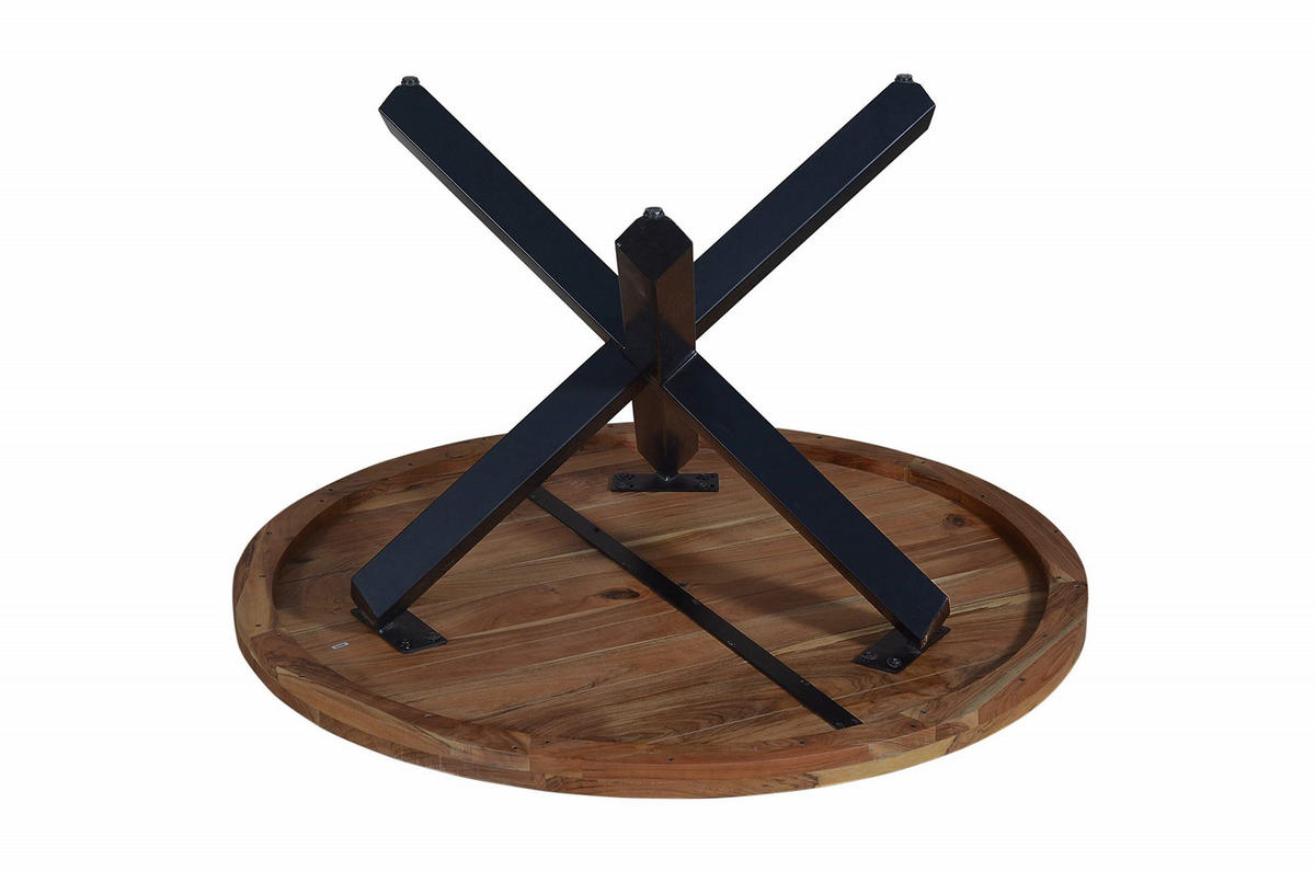 ESSTISCH LUCA - Schwarz/Braun, Holz/Metall (140/140/78cm) - SAM