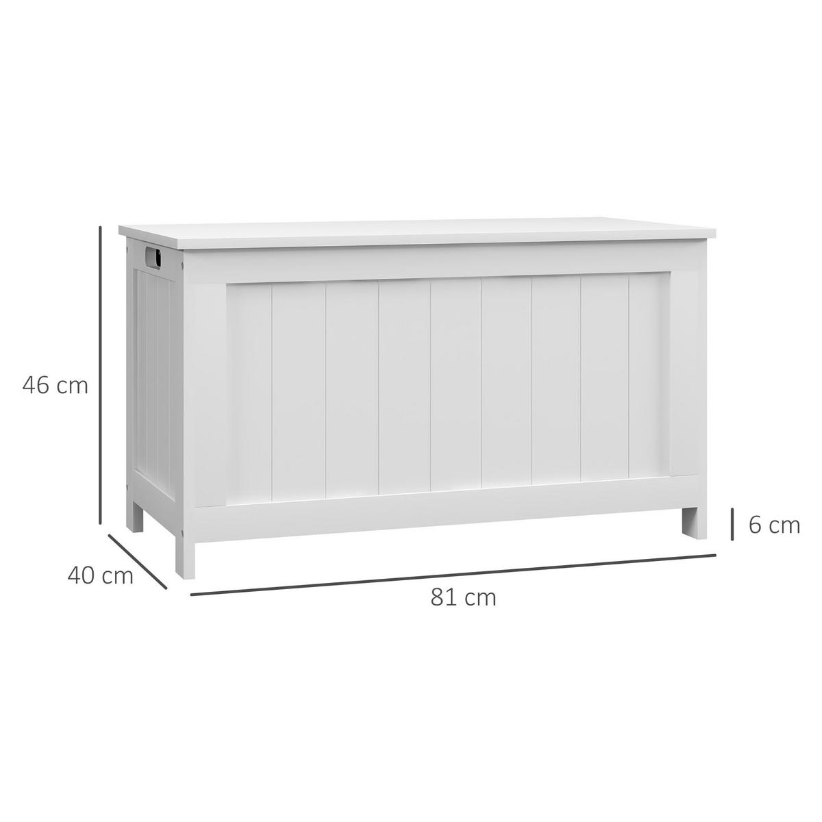AUFLAGENBOX, MDF, Weiß, 81 x 40 x 46 cm - Weiß, Holzwerkstoff (40/46/81cm) - HOMCOM