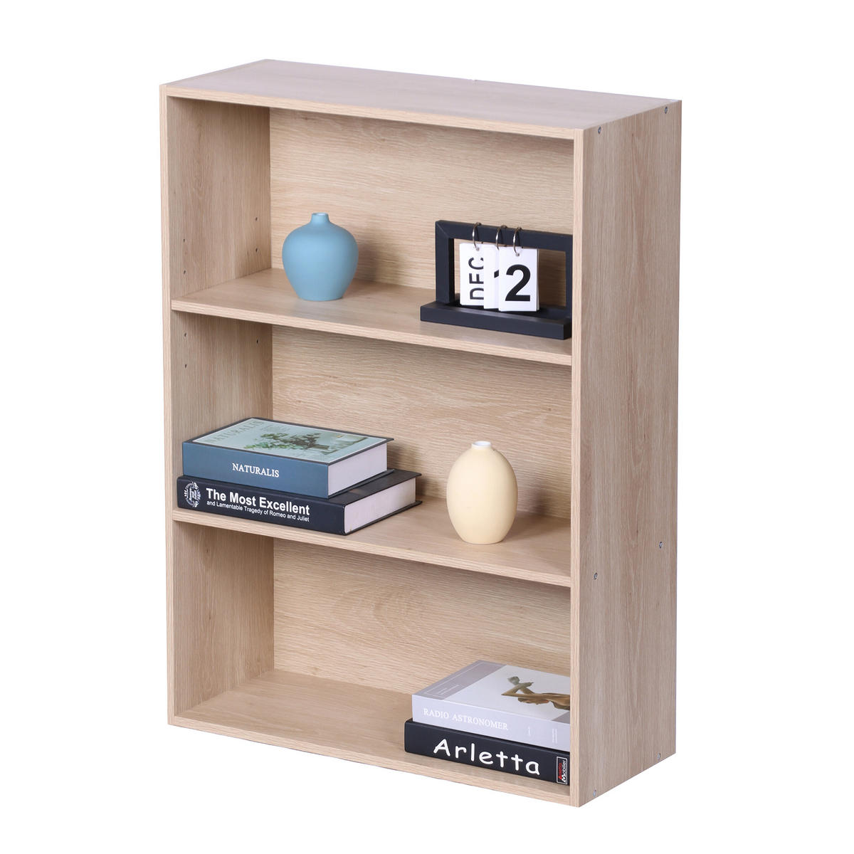 BÜCHERREGAL - Hellbraun, Holzwerkstoff (60/82/24cm) - Relaxdays