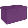 SITZBOX Faltbar mit Stauraum 49/30/30 cm (Lila) - Lila, Textil (30/30/49cm) - Intirilife