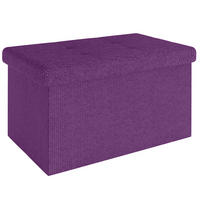SITZBOX Faltbar mit Stauraum 49/30/30 cm (Lila) - Lila, Textil (30/30/49cm) - Intirilife