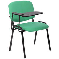 BESUCHERSTUHL Stoff Grün - Schwarz/Grün, Textil/Metall (53/81/71cm) - CLP