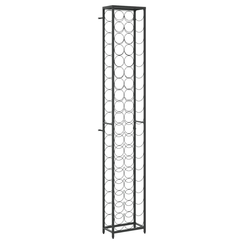 WEINREGAL Schwarz Eisen - Schwarz, Metall (18/200/34cm) - vidaXL