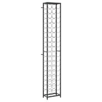 WEINREGAL Schwarz Eisen - Schwarz, Metall (18/200/34cm) - vidaXL