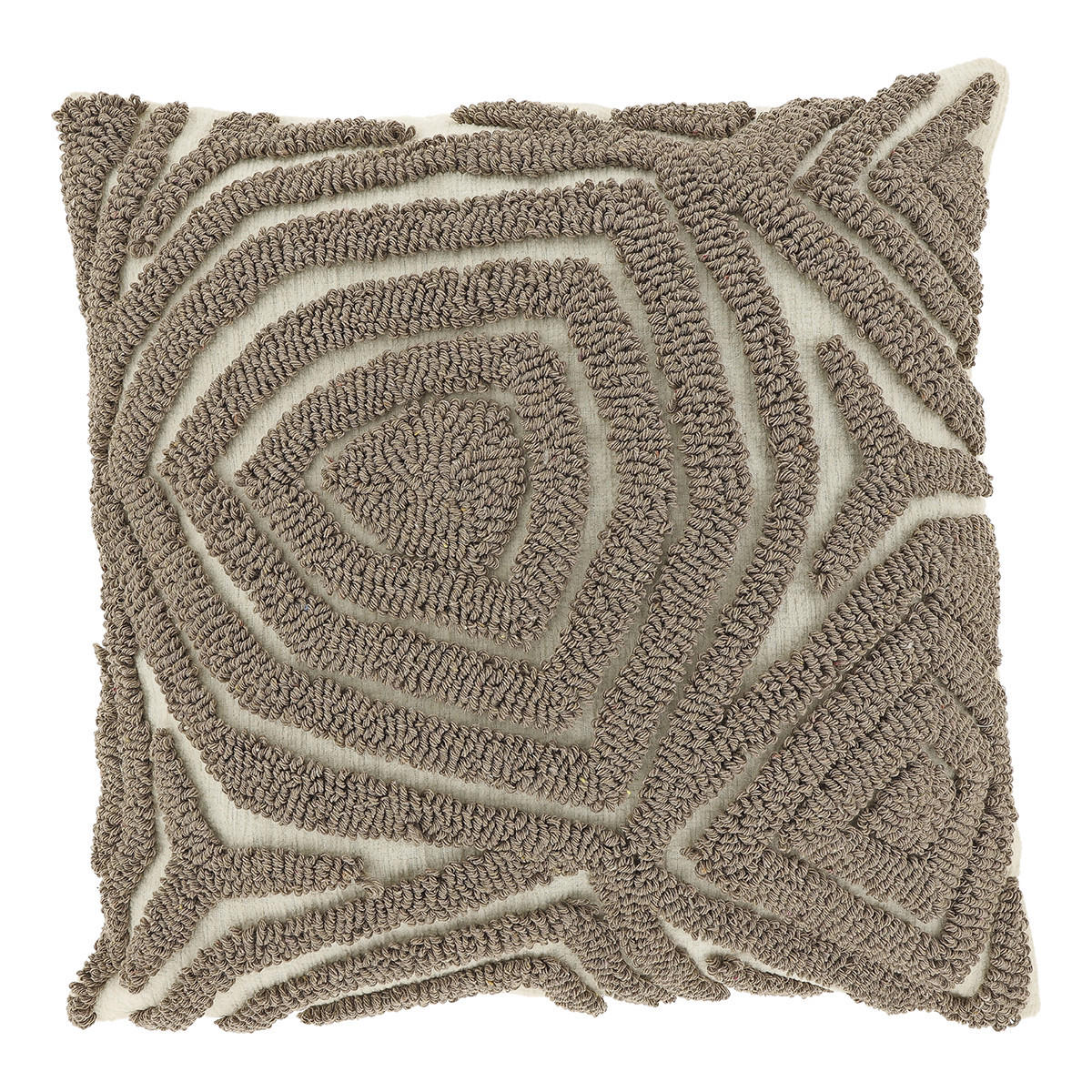 DEKOKISSEN Corfu Taupe 45/45/8 cm - Taupe, Textil (45/45cm) - Unique Living