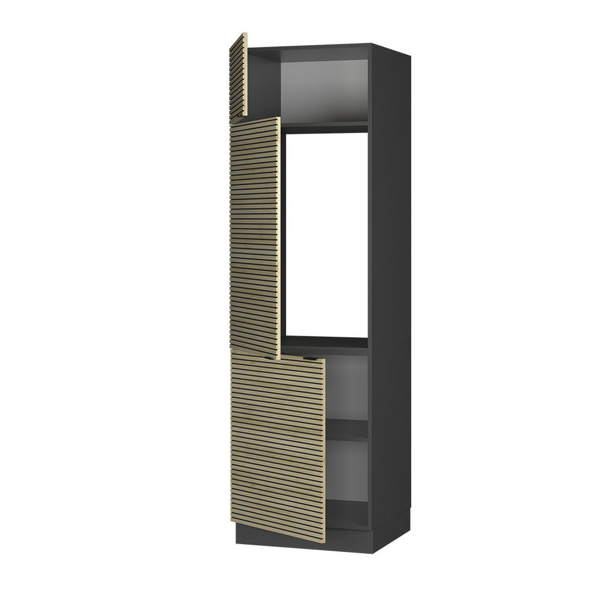 SKŘÍŇKA NA LEDNICI Fame-Line Dubový panel - antracitová/barva dubu, kompozitní dřevo (60/206.8/58.1cm) - Vicco