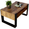 COUCHTISCH Karo92 92/45/53,6 - Nussbaumfarben/Schwarz, Holzwerkstoff (54/92/45cm) - RAUMHIRSCH FURNITURE