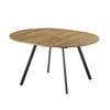 ESSTISCH TILL 120-150/120/76 cm Rund Wildeiche - Wildeiche/Schwarz, Holzwerkstoff (120/120/76cm) - B&D Home