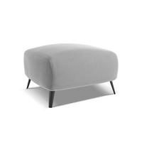 POUF Samt Stoff Grau - Schwarz/Grau, Textil/Metall (65/44/65cm) - LaMiaSofa