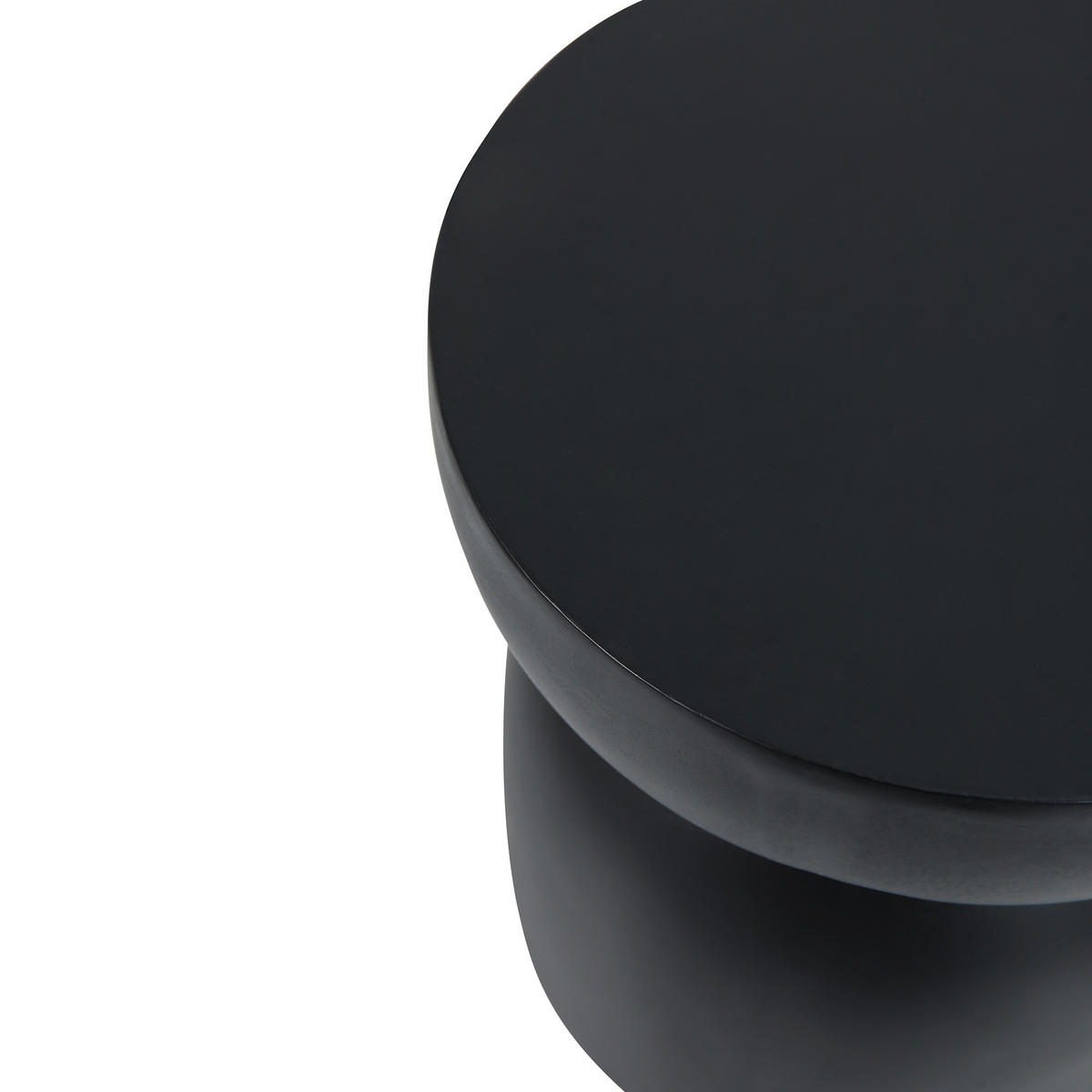 BEISTELLTISCH Rund Schwarz 45 x 45 x 52 cm - Schwarz, Metall (40.5/40.5/47.5cm) - Nordlys