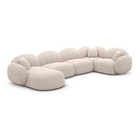 WOHNLANDSCHAFT Mirello U-Form Beige Strukturstoff - Beige, Textil (333/77/193cm)