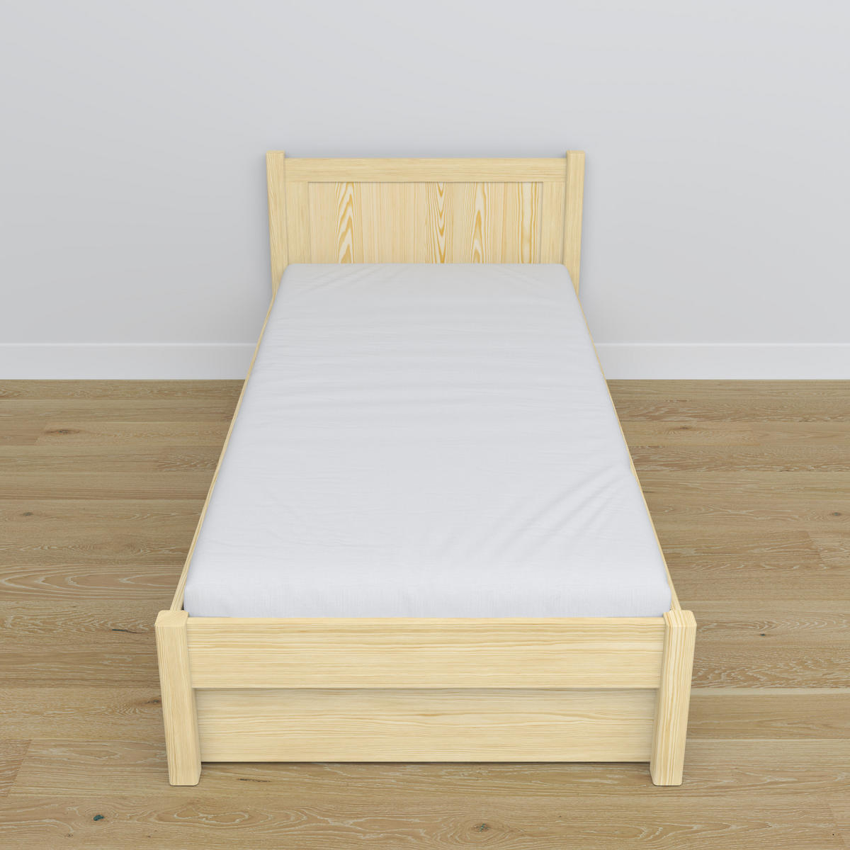 BETT mit Schublade N02 Klare Kiefer 90/190 - Braun, Naturmaterialien/Holz (90/190cm) - N-Wood