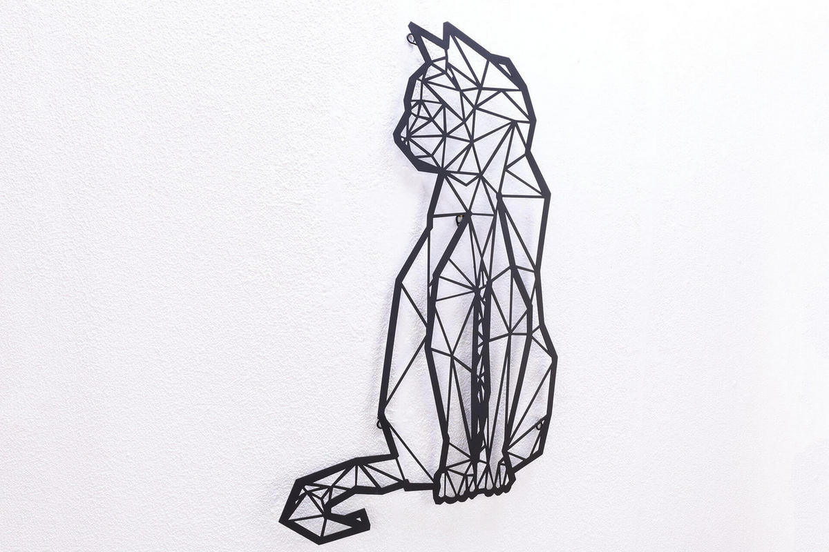 WANDDEKO Schwarz 87/61 cm - Schwarz, Metall (2.15/61/2cm) - KUNSTLOFT