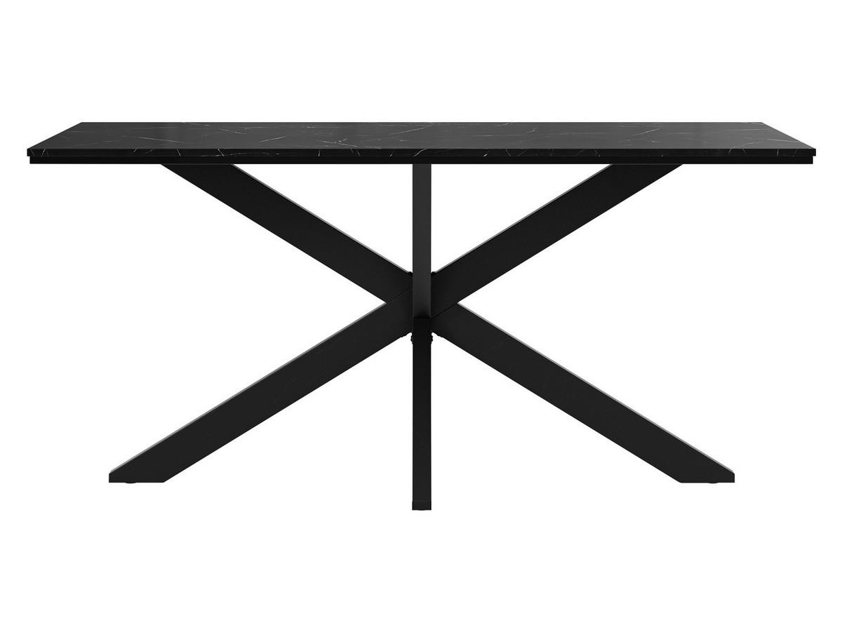 ESSTISCH Wero - Schwarz, Holzwerkstoff/Metall (90/160/74cm) - MIRJAN24