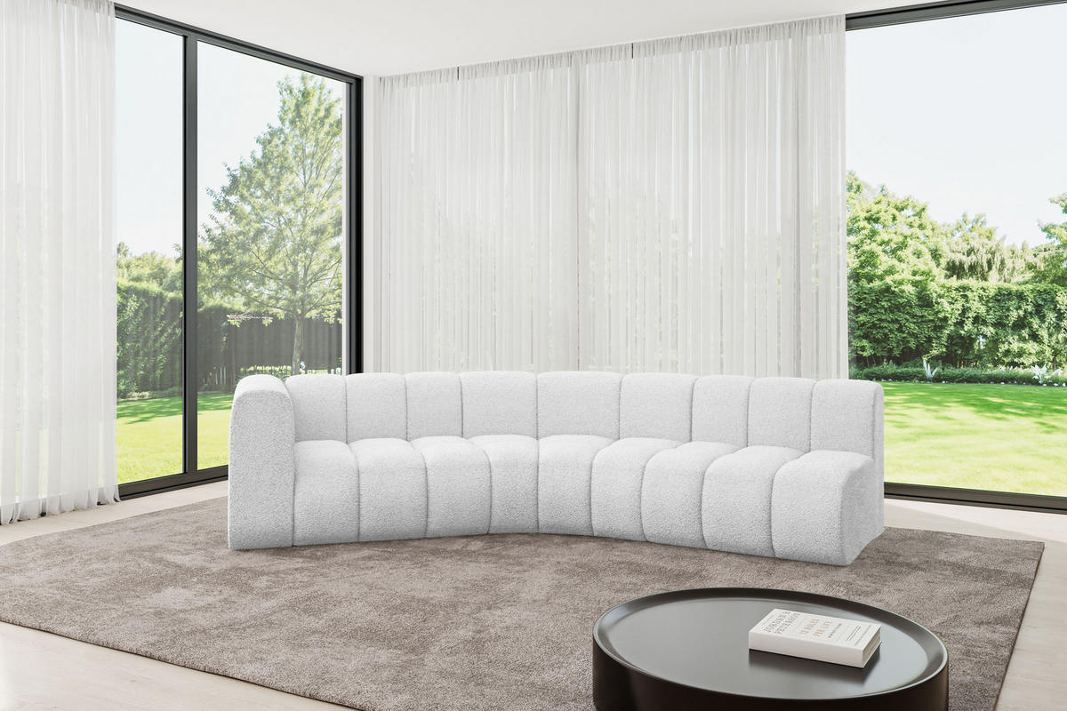 ECKSOFA modulares Sofa Karex-L1 - 308x194x70 cm Weiß - Weiß, Holzwerkstoff/Textil (308/194cm) - ALTDECOR