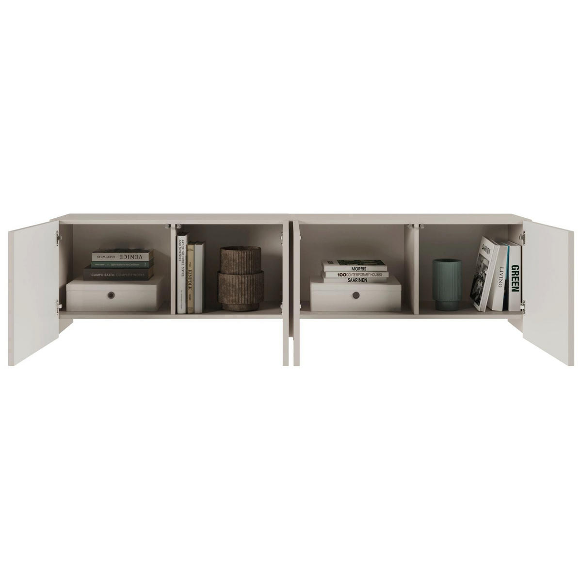 TV stolek Arkadia kašmírově šedý 150/49/35 cm - kašmírová/šedohnědá, kompozitní dřevo (150/49/35cm) - Selsey