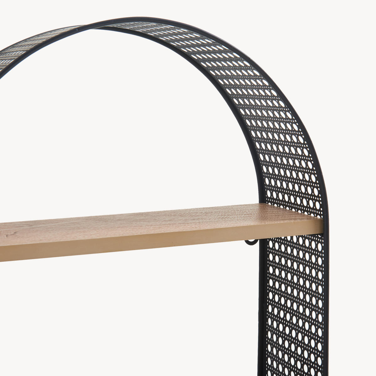 WANDREGAL Jäller II. - Schwarz, Holzwerkstoff/Metall (34.5/53/13.5cm) - [en.casa]