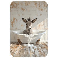 WC PŘEDLOŽKA Osel - Zvířata - Vana - Pěna 60x90 cm - krémová, textil/plast (60/1cm) - OnlyWow