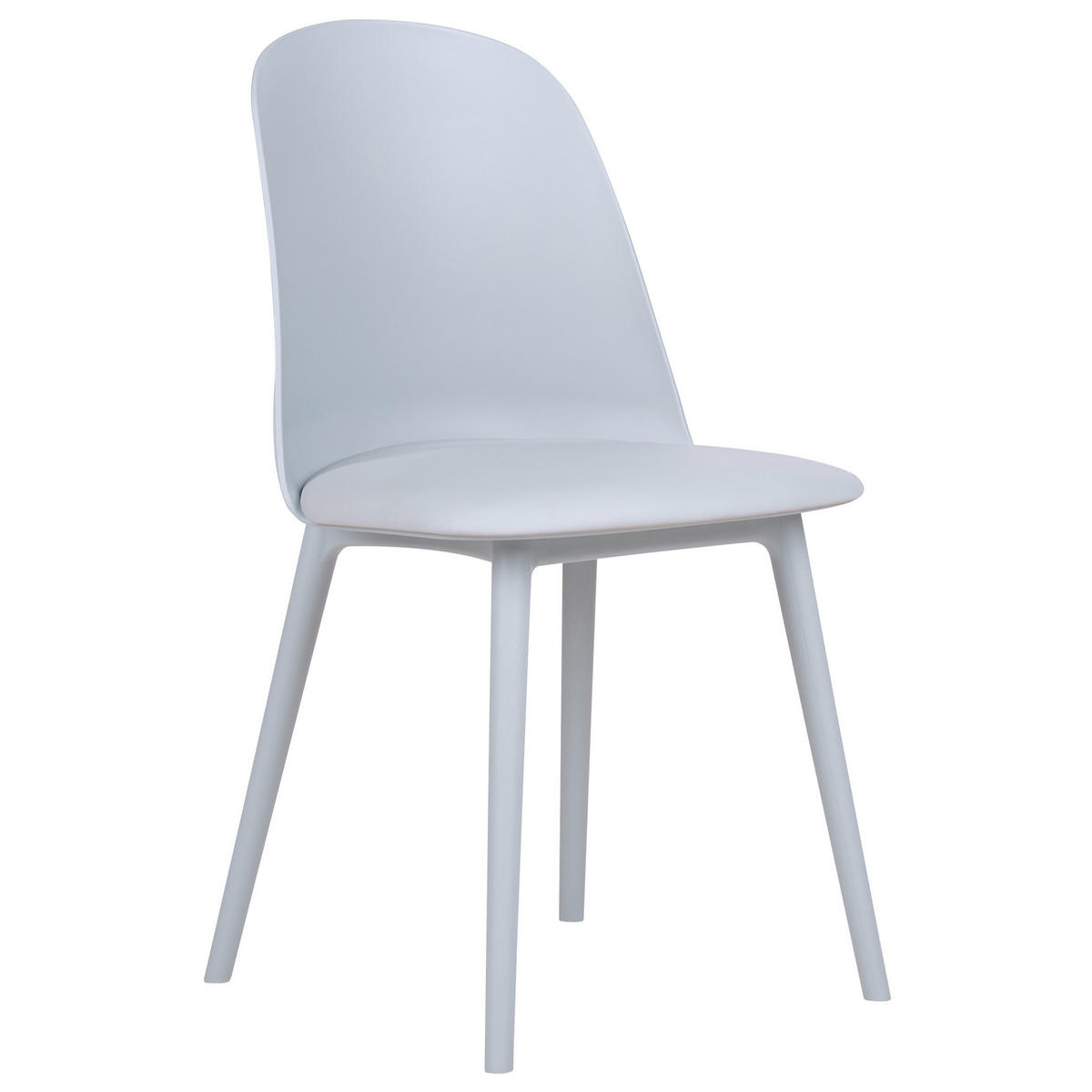 ESSZIMMERSTUHL 2er-Set Kunststoff/Kunstleder hellblau Fomby - Blau, Kunststoff (45/82/43cm) - Beliani