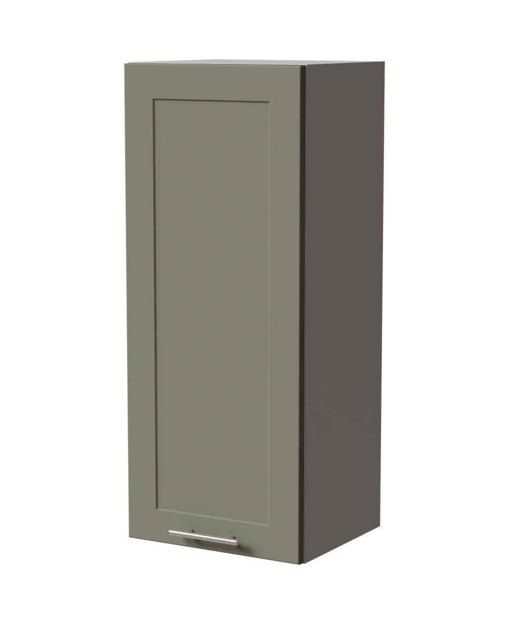 HÄNGESCHRANK Oslo W4/40 Grau / Reed Green Matt 40 / 32,5 / 96cm - Grau/Grün, Holz/Holzwerkstoff (40/96/32.5cm) - Feldmann-Wohnen