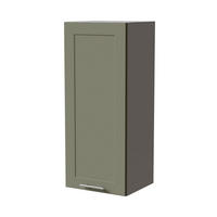HÄNGESCHRANK Oslo W4/40 Grau / Reed Green Matt 40 / 32,5 / 96cm - Grau/Grün, Holz/Holzwerkstoff (40/96/32.5cm) - Feldmann-Wohnen