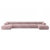 WOHNLANDSCHAFT modulares Sofa Tesso-U3 - 475x160x70 cm Rosa Cord - Rosa, Holzwerkstoff/Textil (475/70/160cm) - ALTDECOR