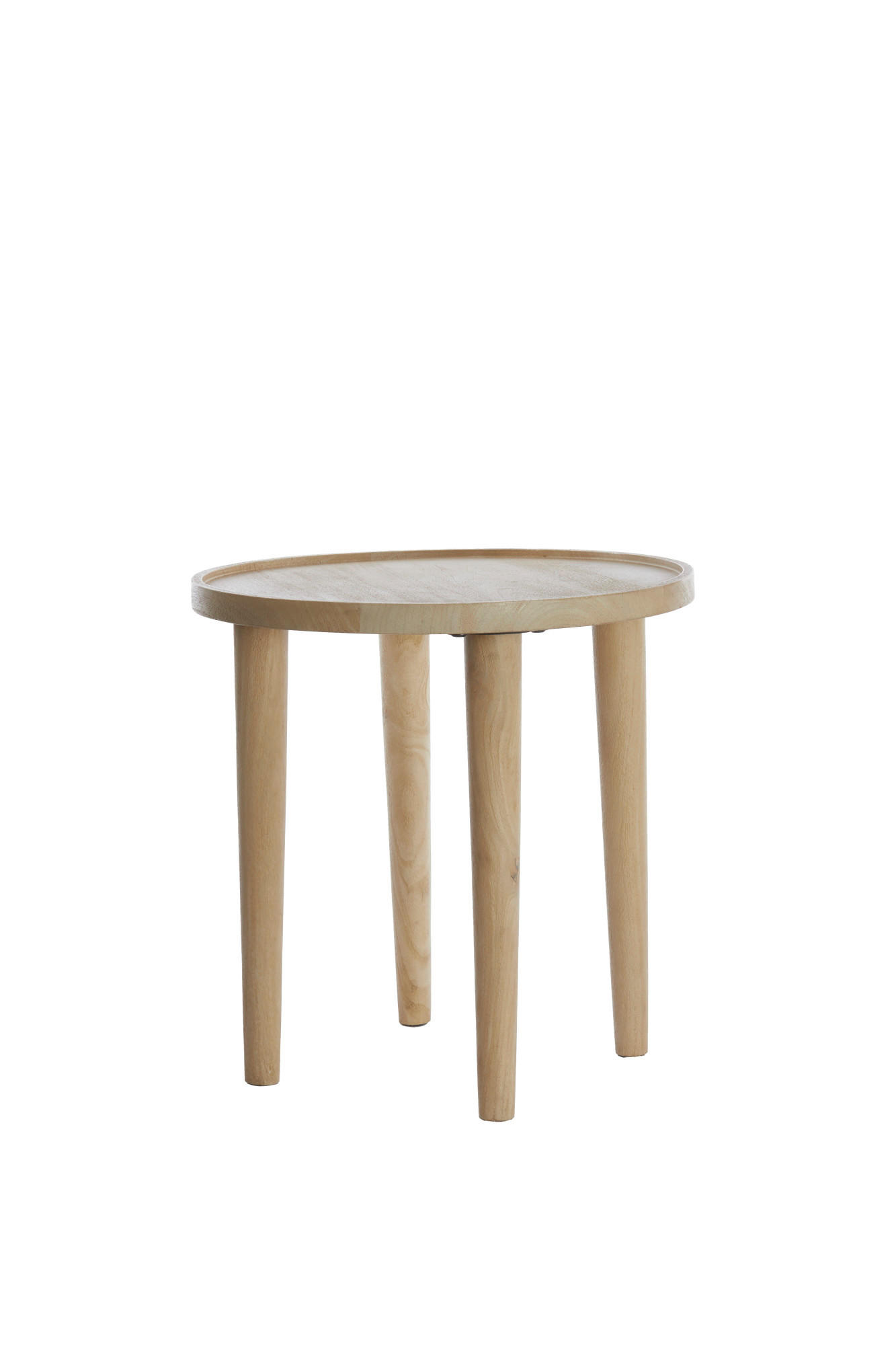BEISTELLTISCH Qiano Braun Ø45/45 cm - Braun, Holz (45/45/45cm) - Light & Living