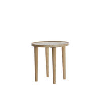 BEISTELLTISCH Qiano Braun Ø45/45 cm - Braun, Holz (45/45/45cm) - Light & Living