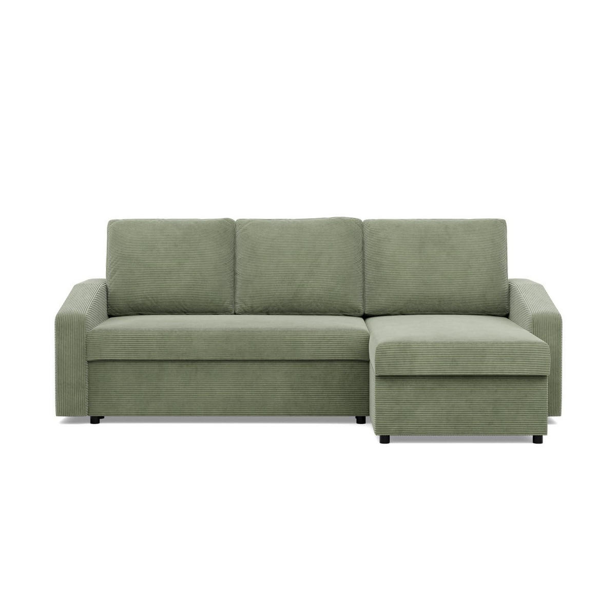 ECKSOFA MIT SCHLAFFUNKTION NEO, Cord - Grün - Grün, Textil (231/140cm) - Mebligo