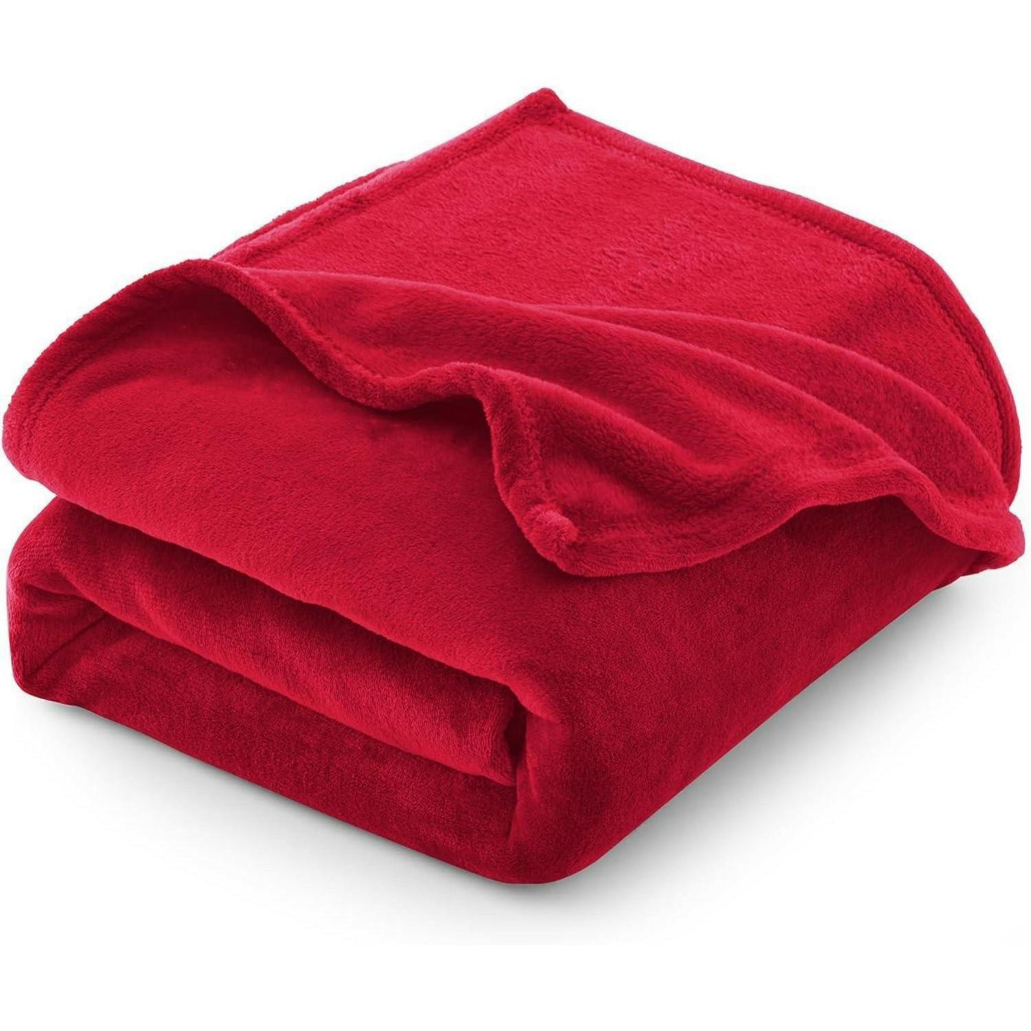 KUSCHELDECKE Flanell Rot 220 x 240 cm - Rot, Textil (220/240cm)