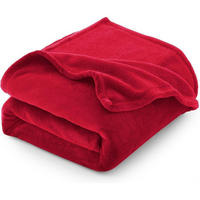 KUSCHELDECKE Flanell Rot 220 x 240 cm - Rot, Textil (220/240cm)