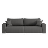 SCHLAFSOFA MILANO und Bettkasten Stoff Quelle Graphit - Graphitfarben, Holz (246/83/98cm) - Kaiser Möbel