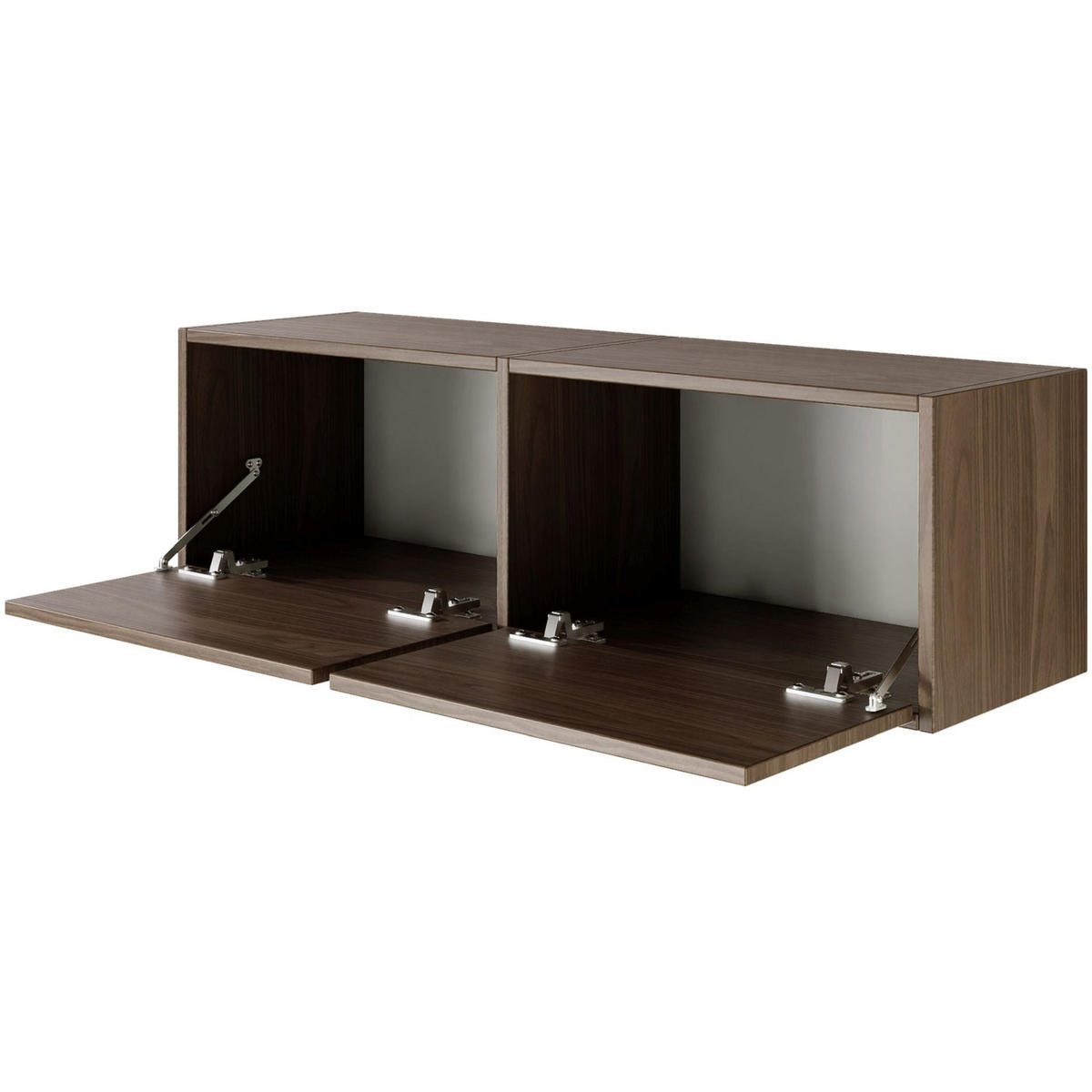 TV-LOWBOARD Framme hängend, 2 Klappen, Walnuss, 100/30/30 cm - Dunkelbraun, Holzwerkstoff (100.6/30/30cm) - Selsey
