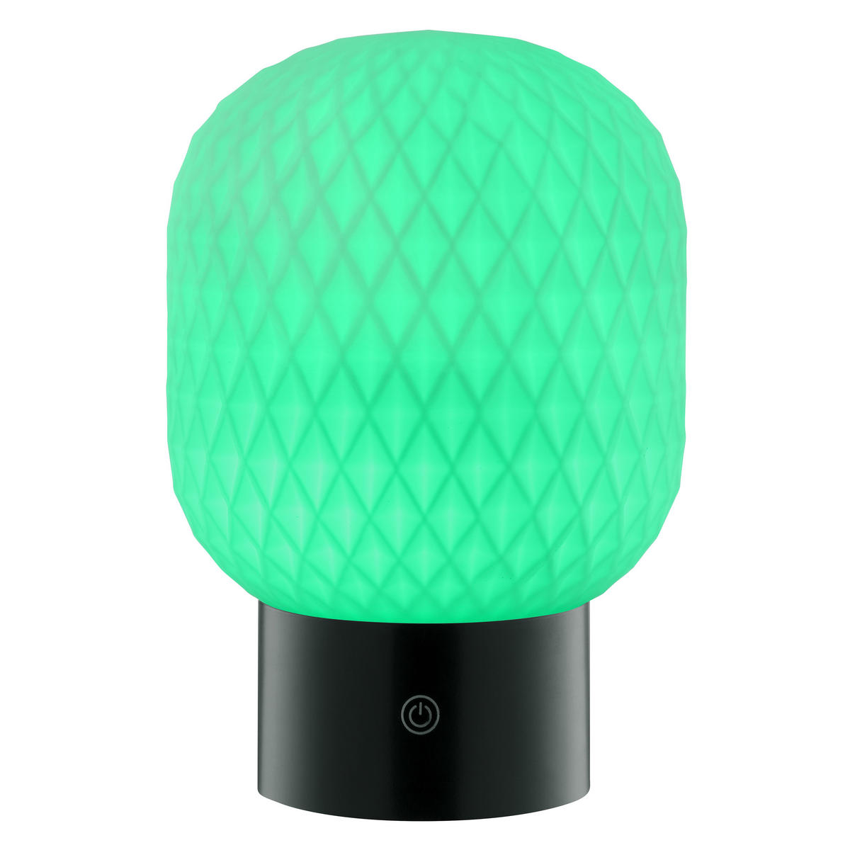 TISCHLEUCHTE Sarastro Weiß/Schwarz 13/13/20 cm - Multicolor, Glas (13/13/20cm) - Brilliant