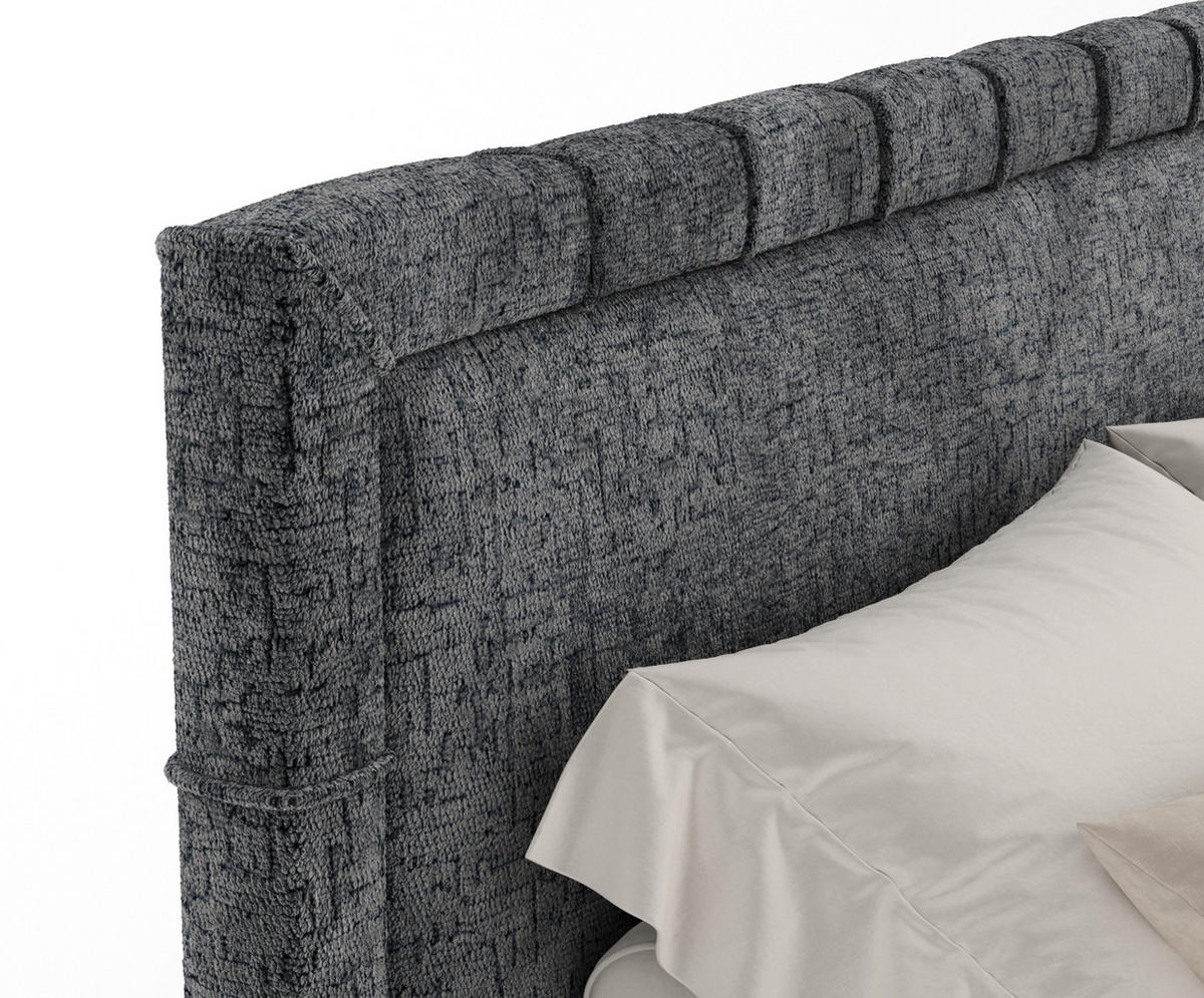 BOXSPRINGBETT Rosabel Anthrazit 180/200 cm mit Matratze und Topper - Anthrazit/Schwarz, Holz/Holzwerkstoff (180/200cm) - Maison de Reve