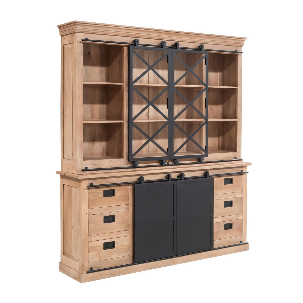 VITRINE Fresno Braun 45/200/220 cm - Braun, Holz (200/220/45cm) - Starfurn