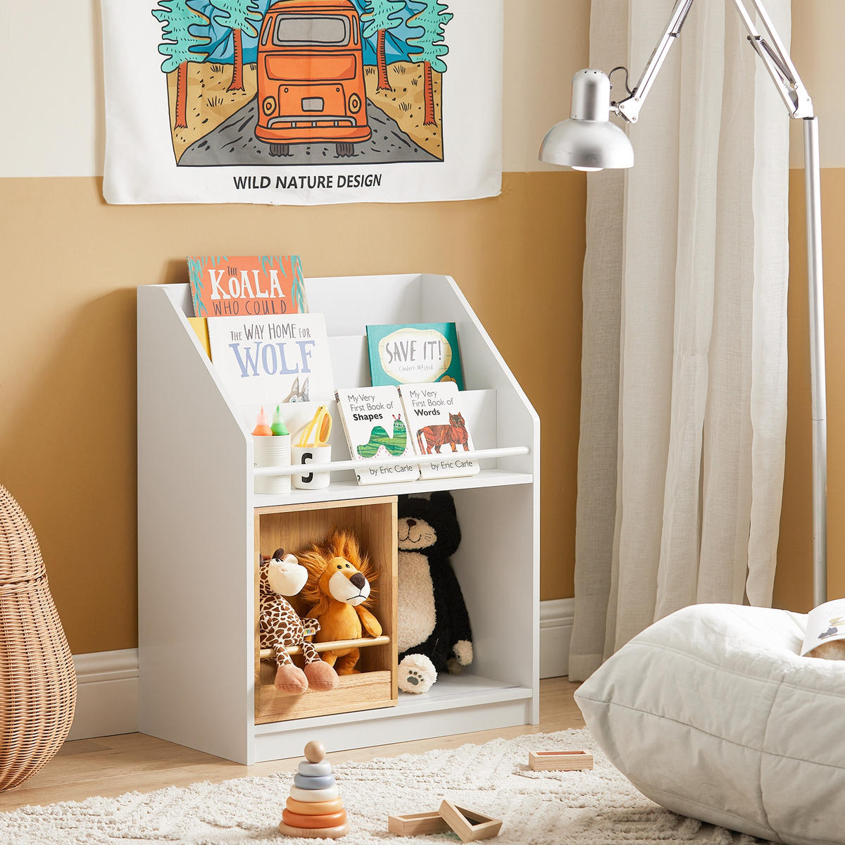 KINDERREGAL Weiß - Weiß, Holzwerkstoff (63/80/35cm) - SoBuy