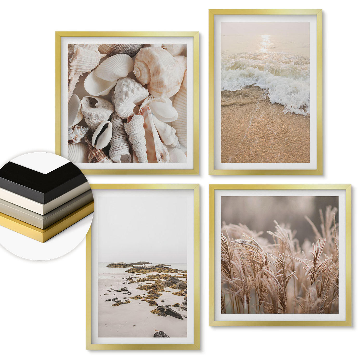 ArtPrintCave Wandbilder Gold 50x50 cm